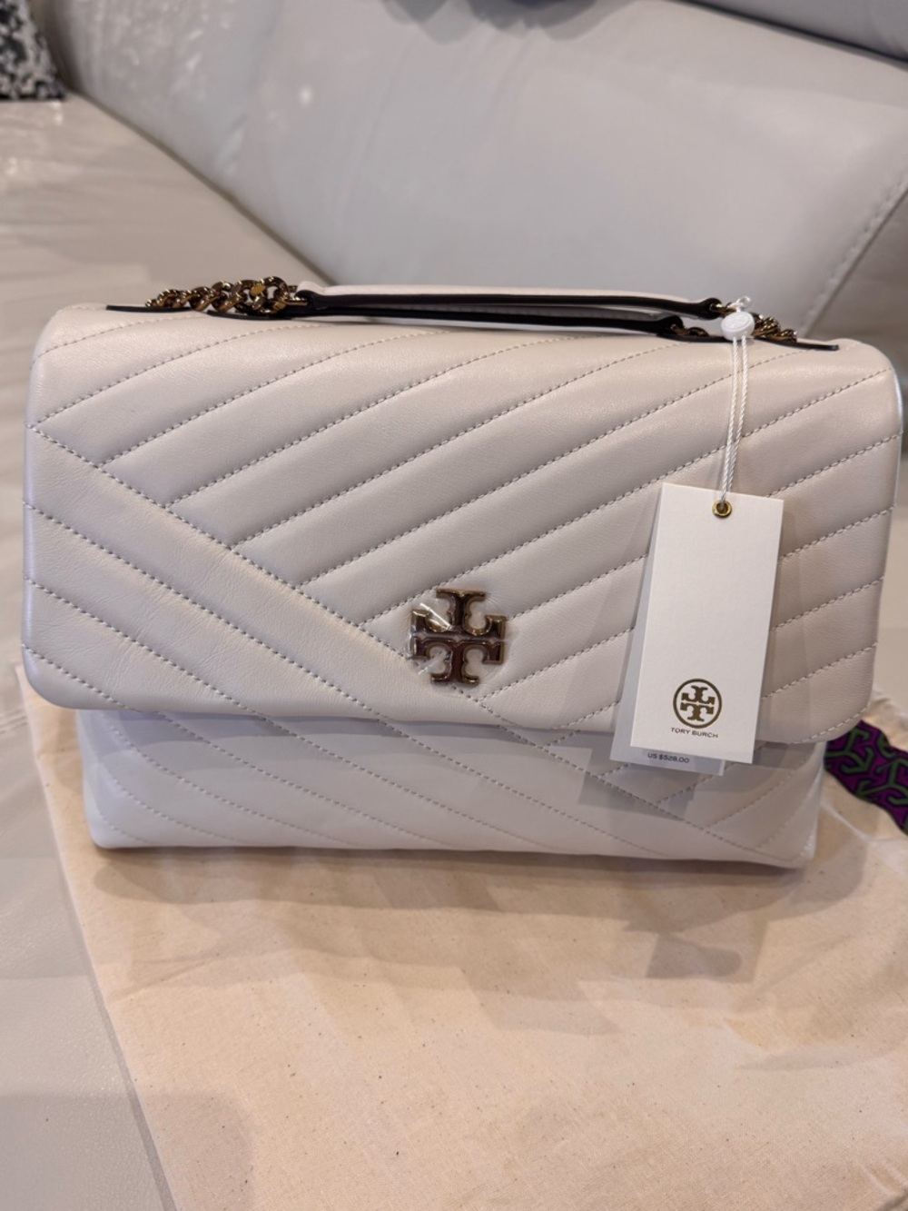[NWT ]Tory Burch - Kira Chevron Shoulder bag in Ivory - Picture 3 of 13
